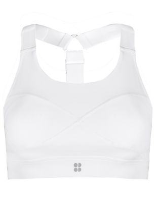 M&S Angel Collection White Support Sports Bra Sizes 28-36 Cups A-DD *Brand  New*