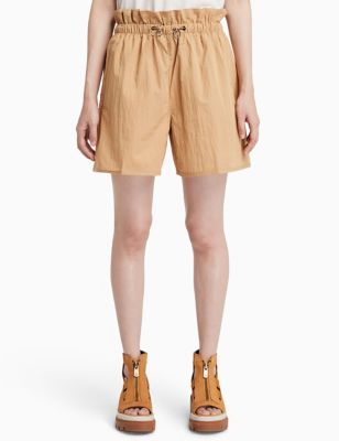 Timberland Womens Pure Cotton High Waisted Shorts - Sand, Sand