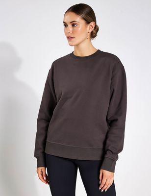 Lilybod Womens Millie Cotton Rich Crew Neck Sweatshirt - XS - Dark Grey, Dark Grey