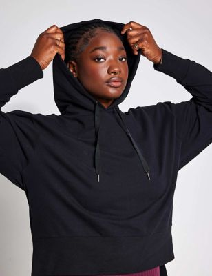 Ymo Womens Reset Cotton Rich Oversized Hoodie - Black, Black