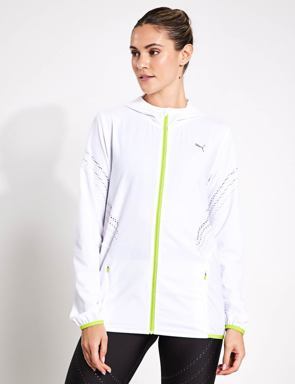 Zip Up Hooded Sports Jacket