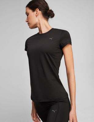 Puma Women's Studio Crew Neck Fitted T-Shirt - Black, Black