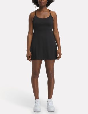 Reebok Womens Lux Strappy Sports Dress - M - Black, Black
