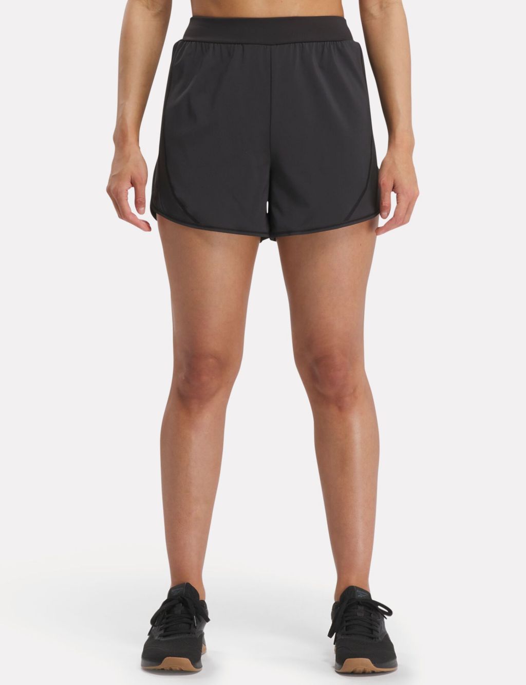 Lux Woven High Waisted Gym Shorts