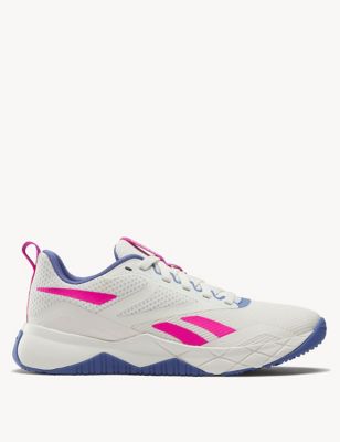 Reebok Women's NFX Lace Up Trainers - 3.5 - Hot Pink, Hot Pink,Pale Blue