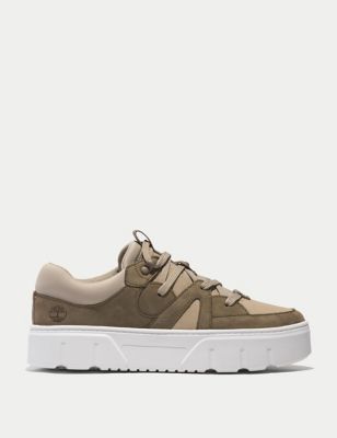 Timberland Womens Laurel Leather Trainers - 4.5 - Olive, Olive,White