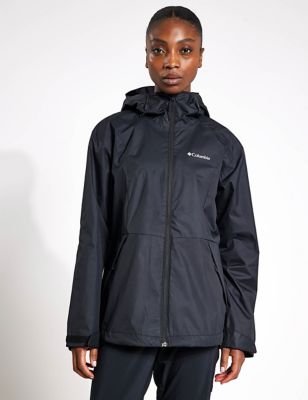 Columbia Womens Inner Limits III Waterproof Hooded Jacket - Black, Black,Duck Egg