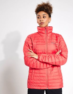 Columbia Womens Silver Falls Padded Packable Zip Up Jacket - XS - Bright Red, Bright Red,Navy,Black