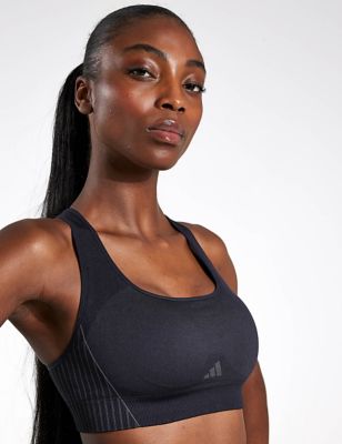 Adidas Women's Aeroknit Non Wired Sports Bra - XS - Black, Black