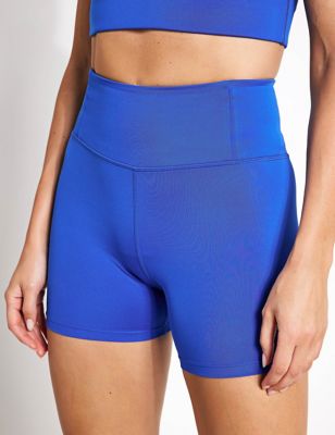 Girlfriend Collective Womens Float High Waisted Running Shorts - M - Bright Blue, Bright Blue