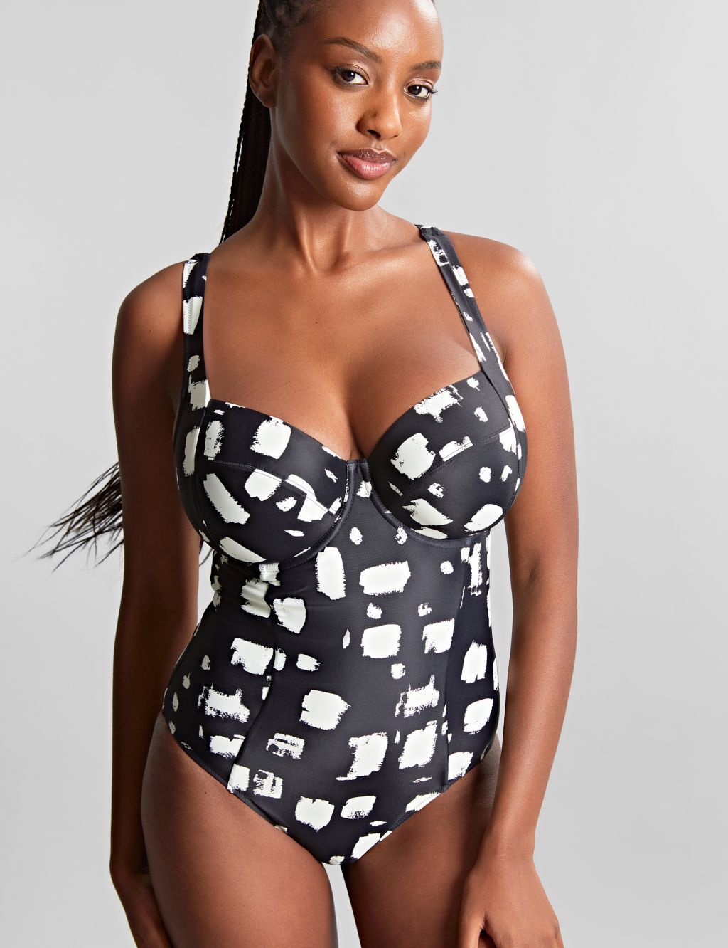 Black Sand Paloma Printed Wired Swimsuit