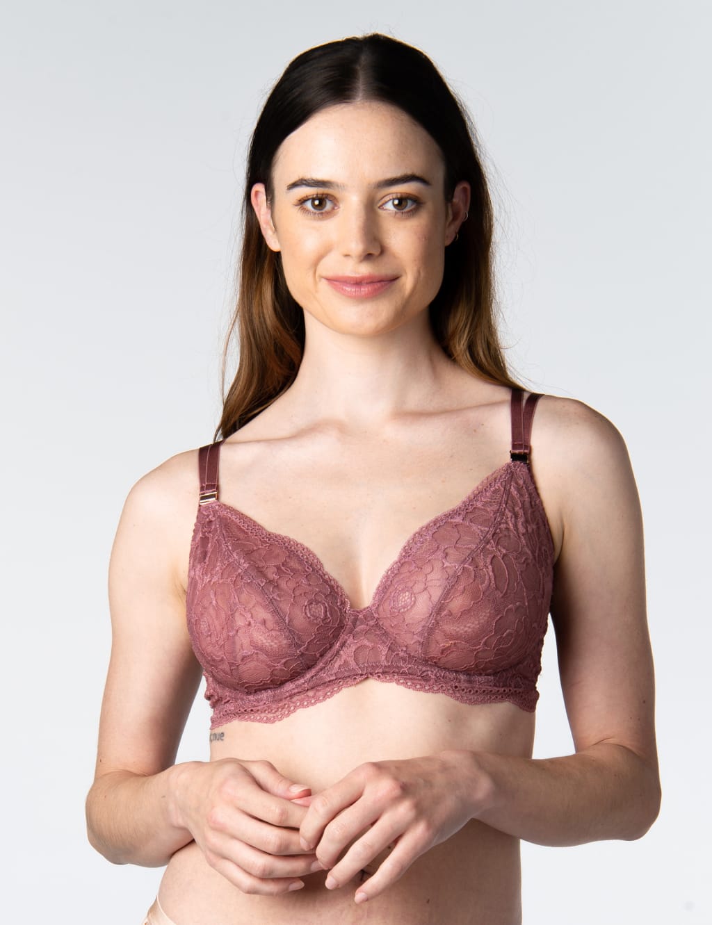 Heroine Plunge Lace Flexi Wired Nursing Bra D-H image 1