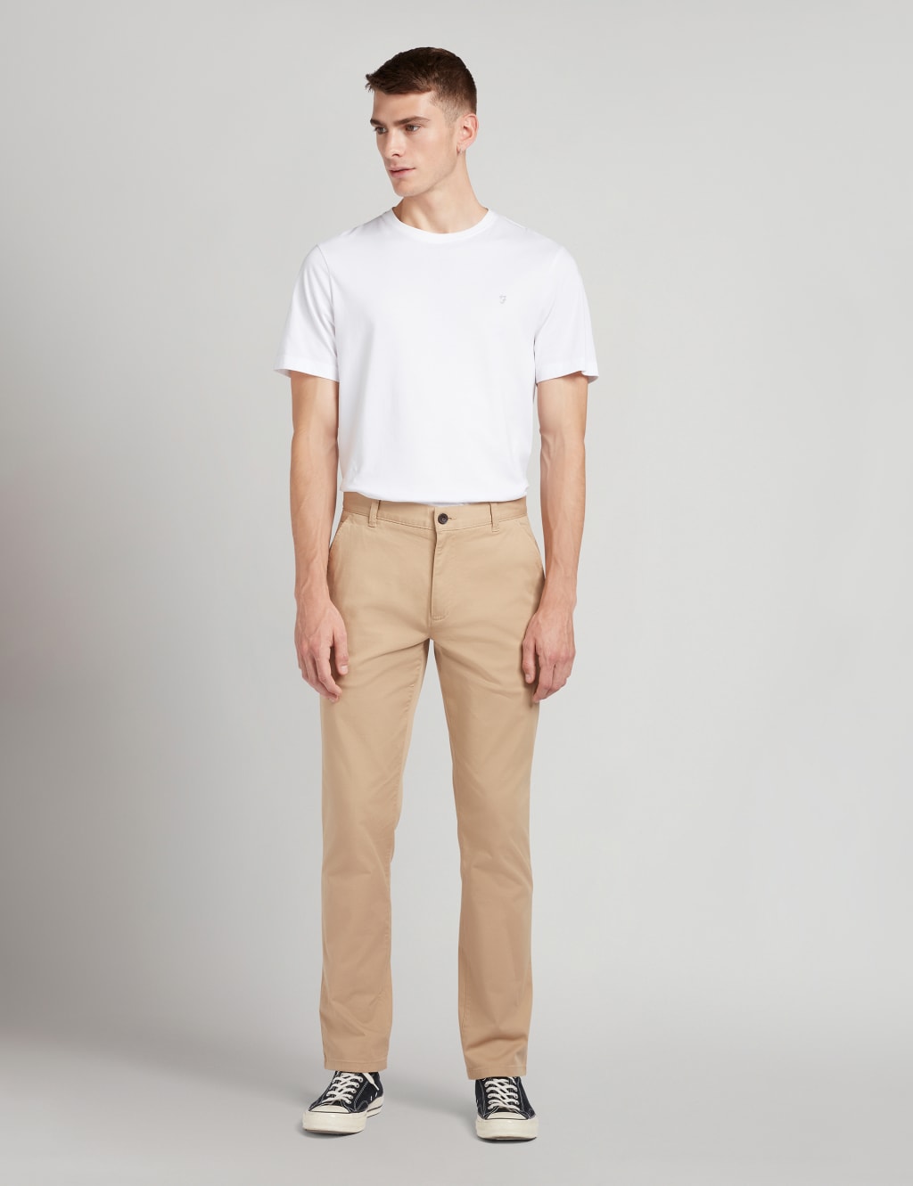 Regular Fit Textured Chinos image 2