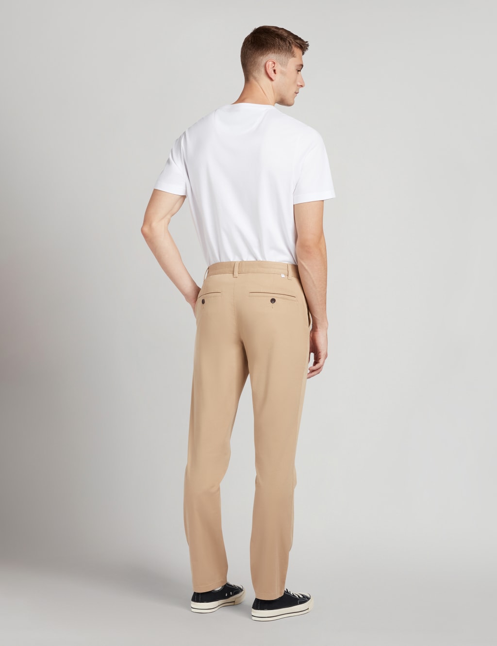 Regular Fit Textured Chinos image 3