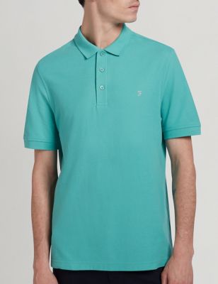 Farah Men's Organic Cotton Polo Shirt - Green, Green