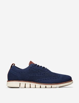 Cole Haan Mens Zerogrand Stitchlite Oxford Lace Up Trainers - 7 - Navy Mix, Navy Mix,Grey Mix