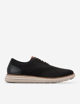 Cole Haan Men's Leather Oxford Shoes - 8 - Black, Black