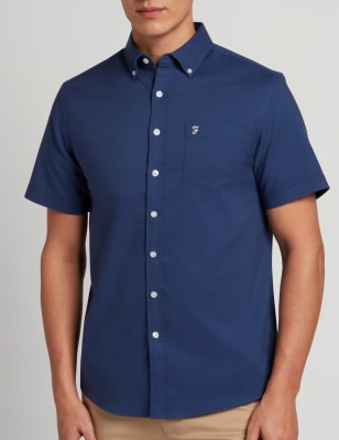 Cotton Blend Oxford Shirt