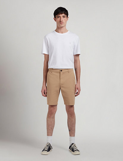 farah cotton rich chino shorts - 46 - brown, brown