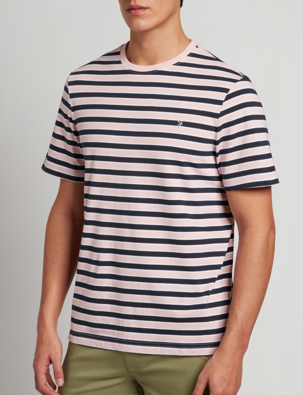 Organic Cotton Striped Crew Neck T-Shirt image 1