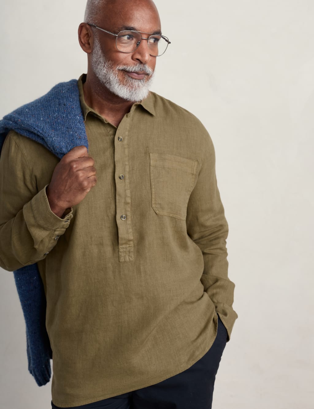 Pure Linen Garment Dyed Overshirt image 2
