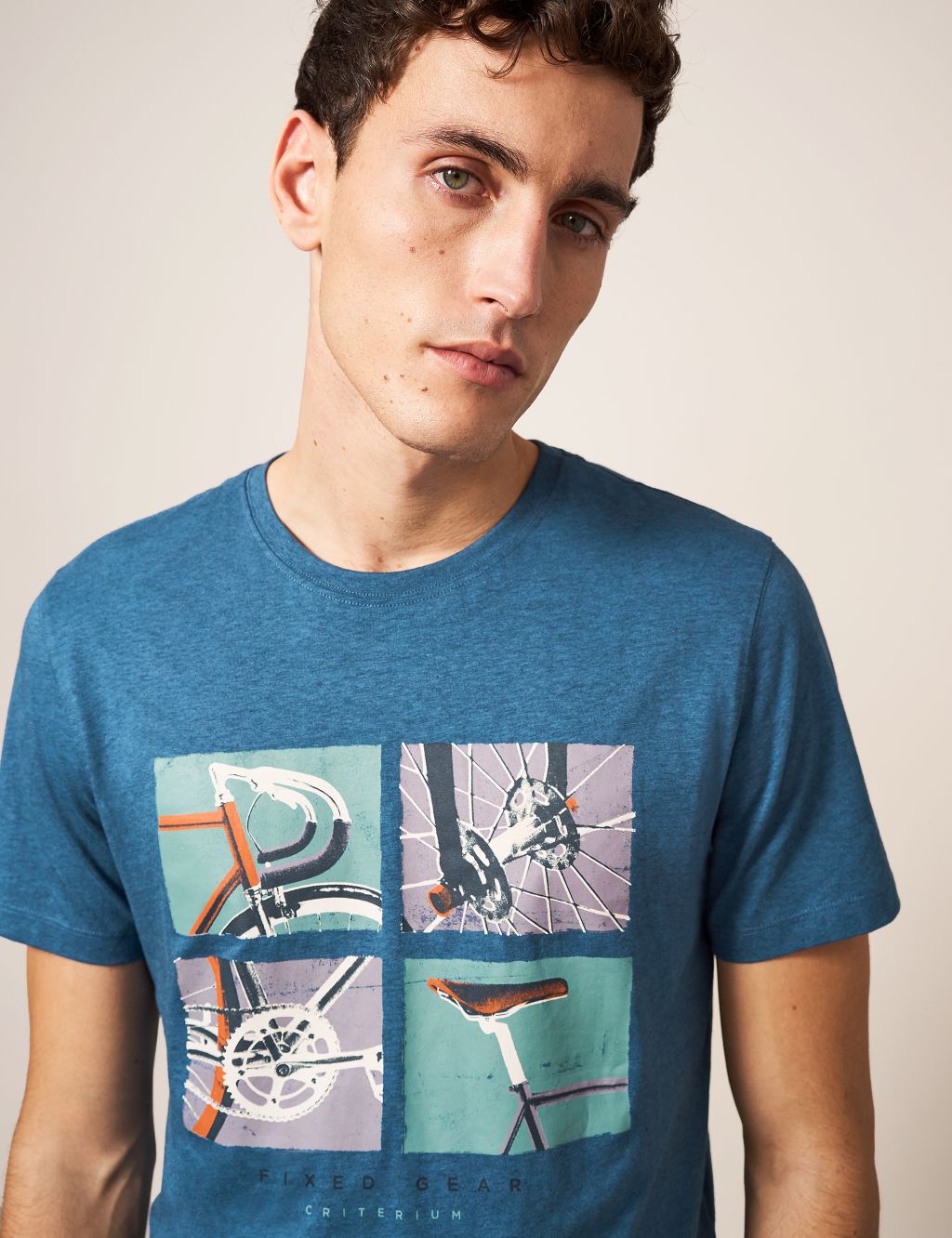 Pure Cotton Bicycle Graphic T-Shirt image 3