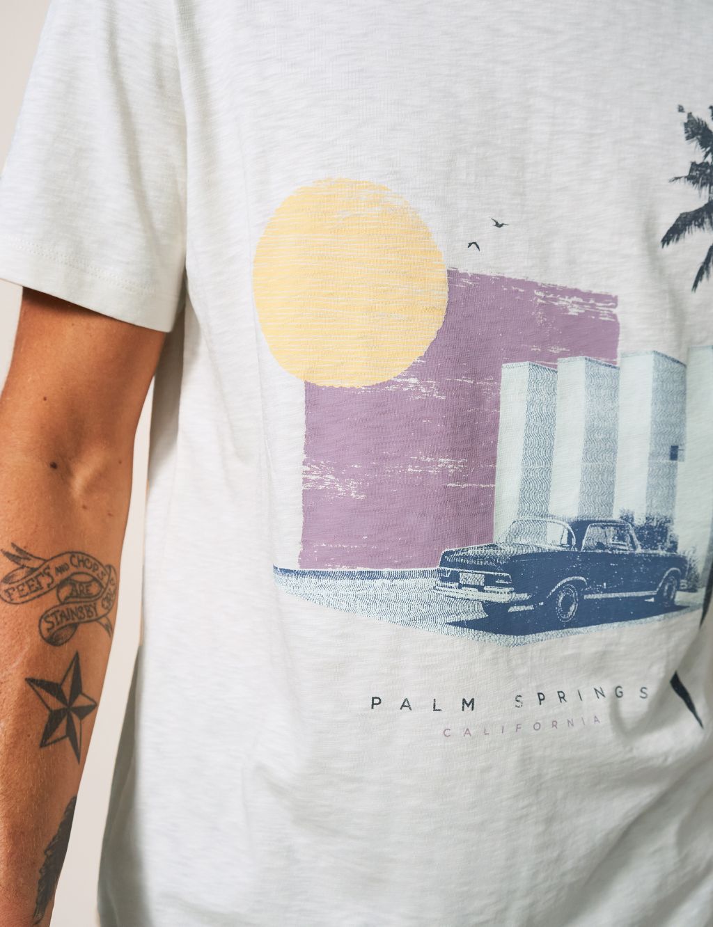 Pure Cotton Palm Springs Graphic T-Shirt image 3