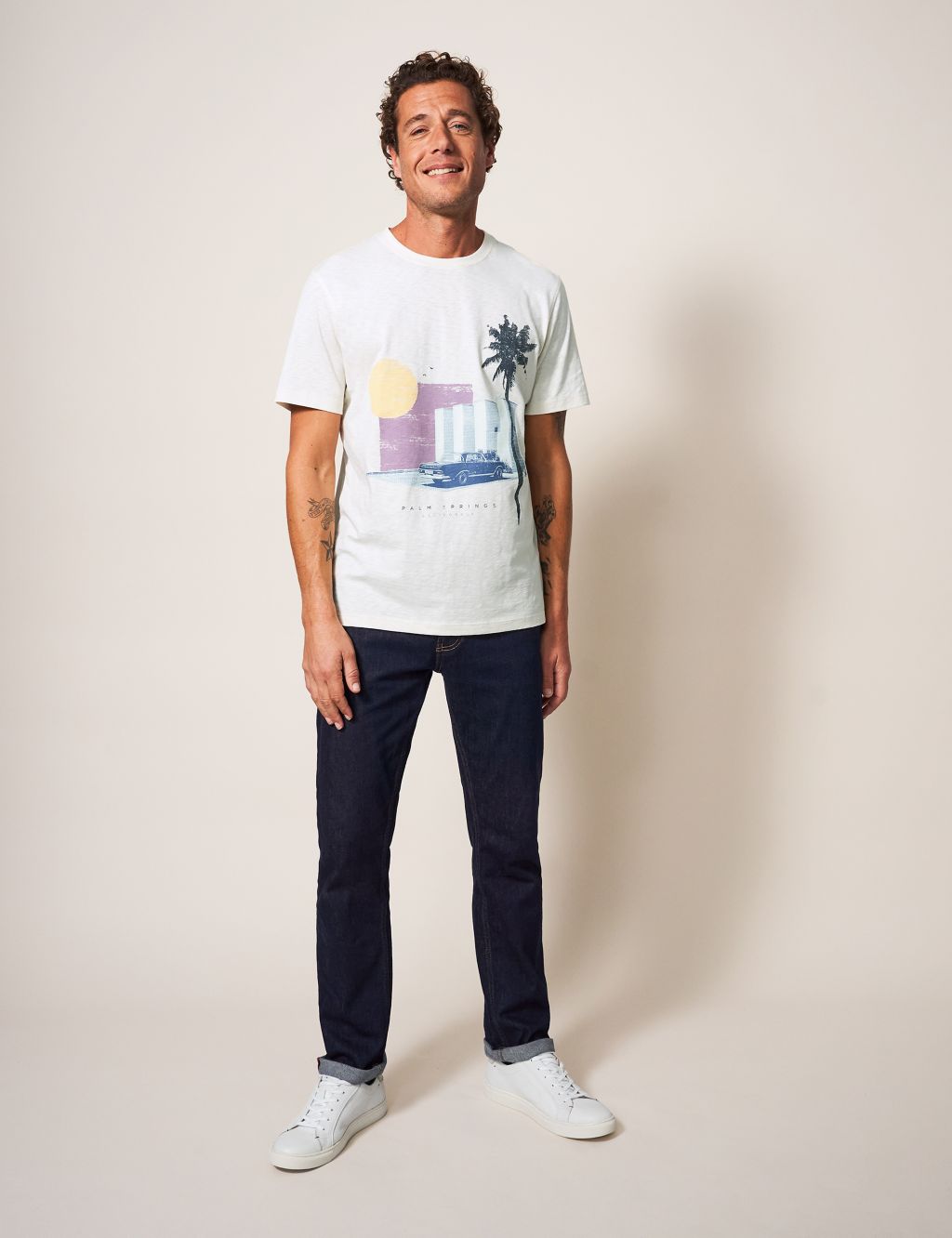Pure Cotton Palm Springs Graphic T-Shirt image 4