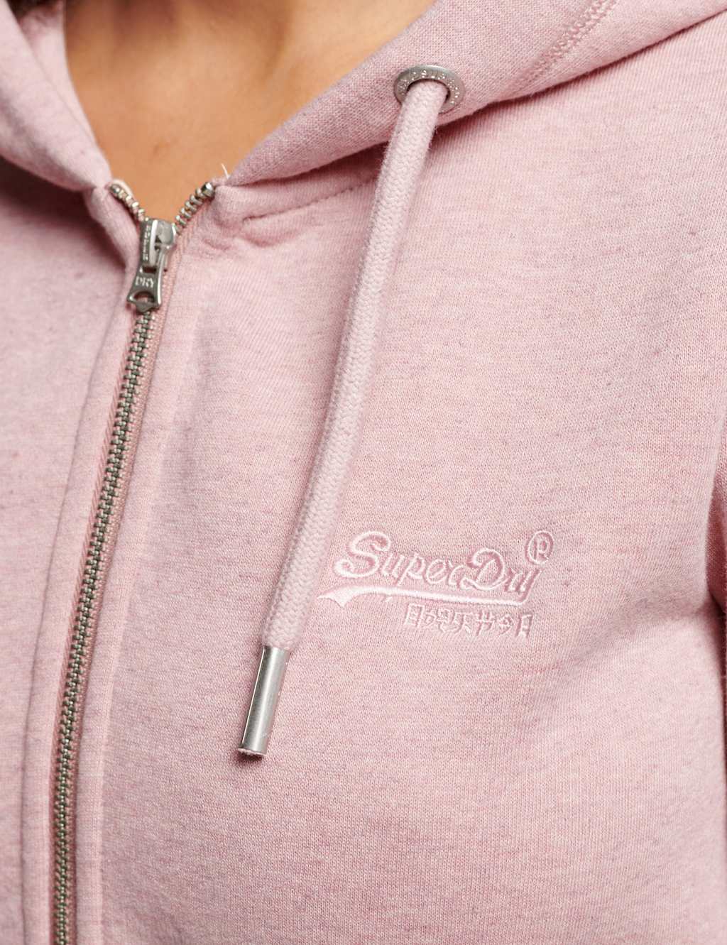 Cotton Rich Logo Embroidered Zip Up Hoodie image 4