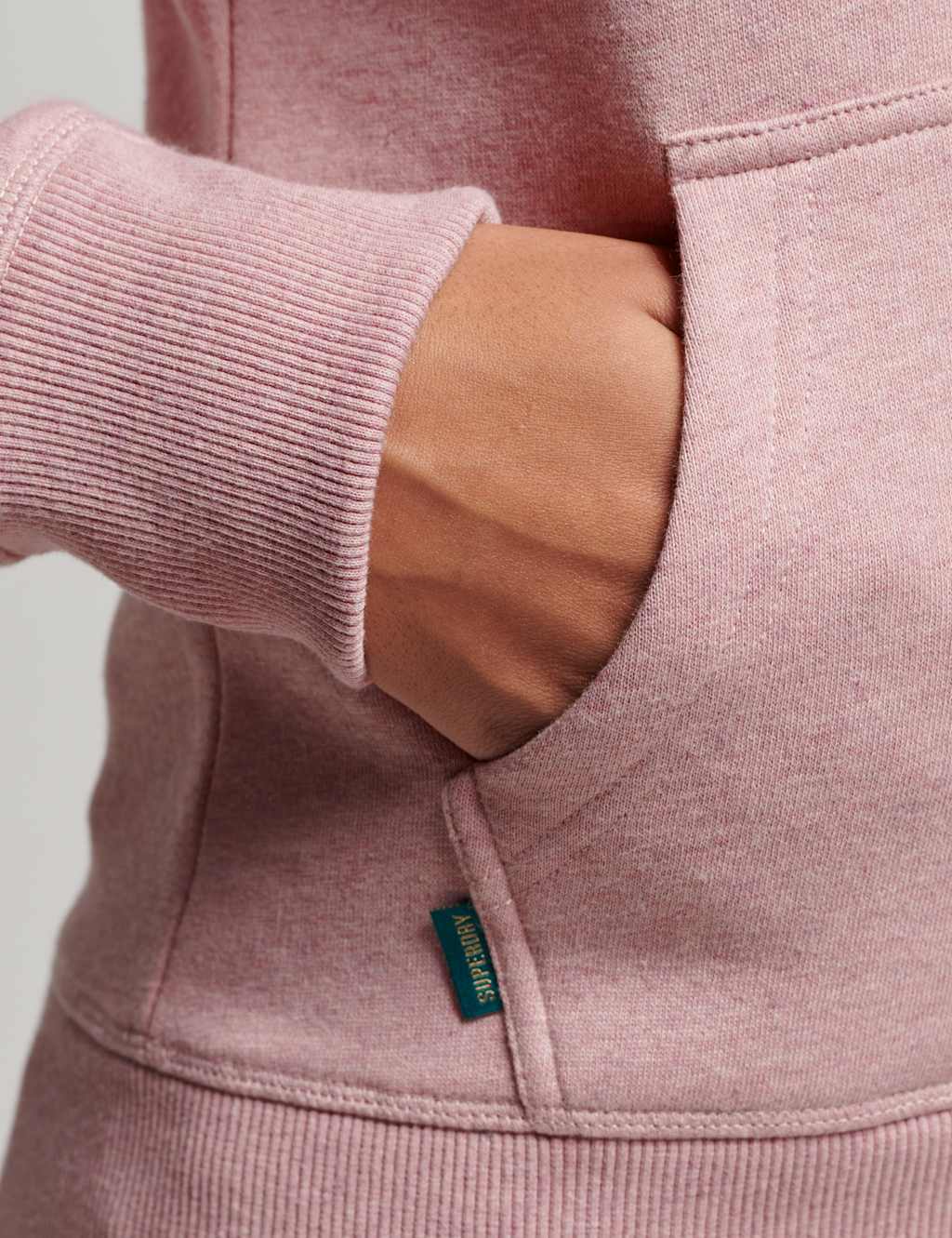 Cotton Rich Logo Embroidered Zip Up Hoodie image 5