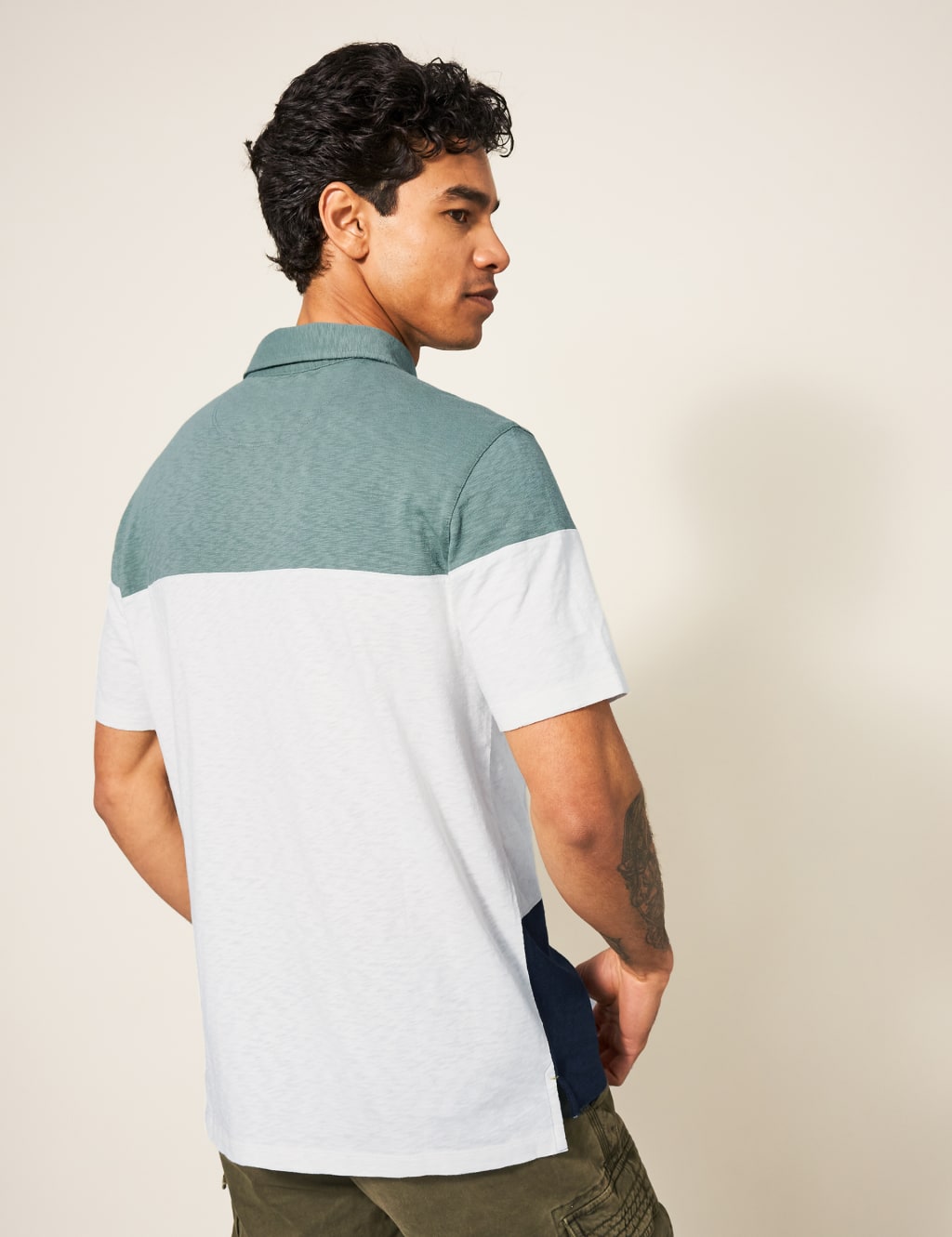 Pure Cotton Colour Block Polo Shirt image 2