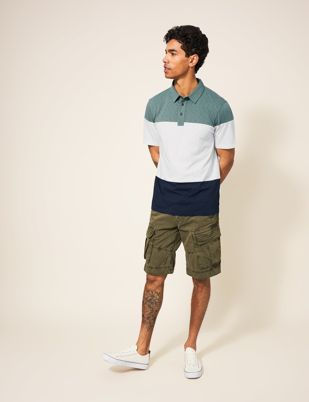 Pure Cotton Colour Block Polo Shirt image 4