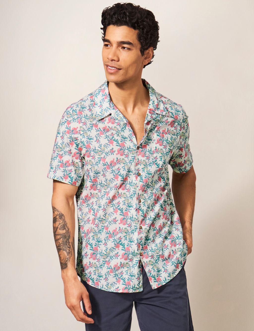 Men’s Cuban Collar Shirts | M&S
