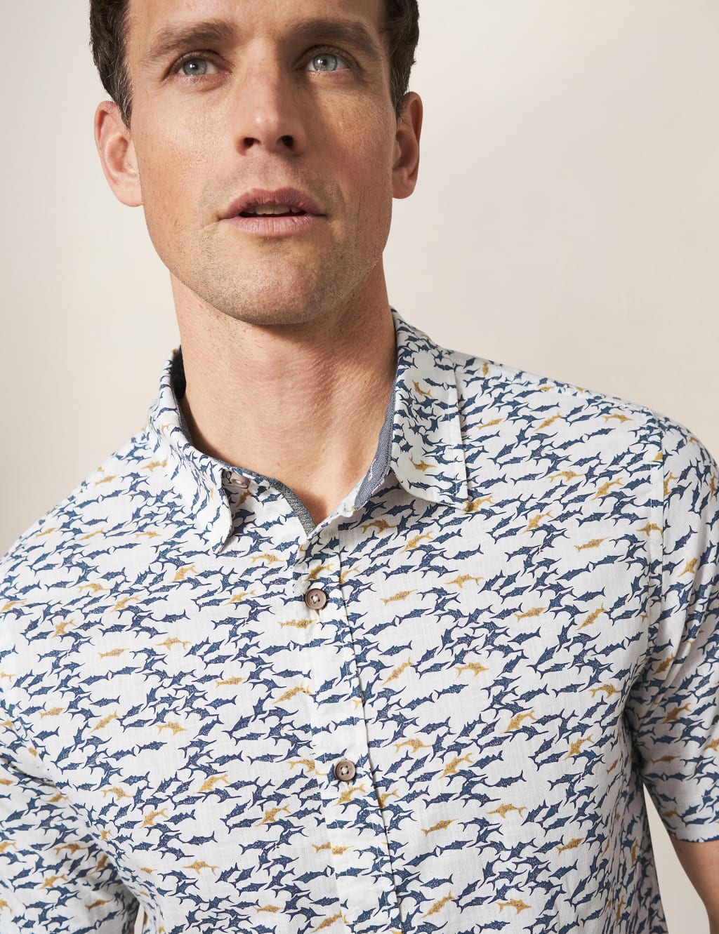 Pure Cotton Shark Print Shirt image 3