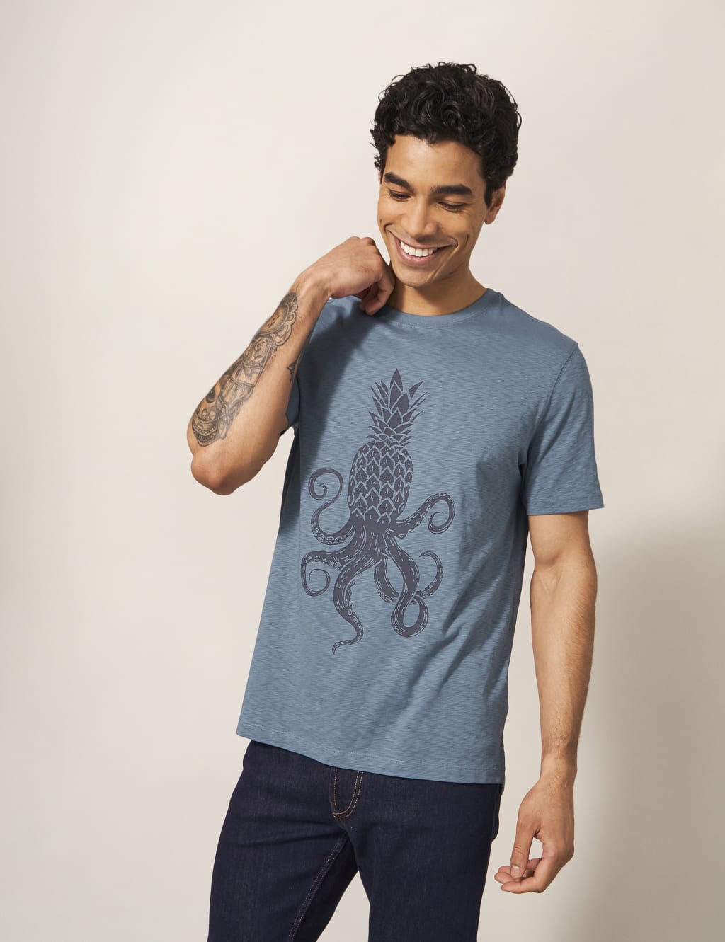 Pure Cotton Pineapple Graphic T-Shirt image 1