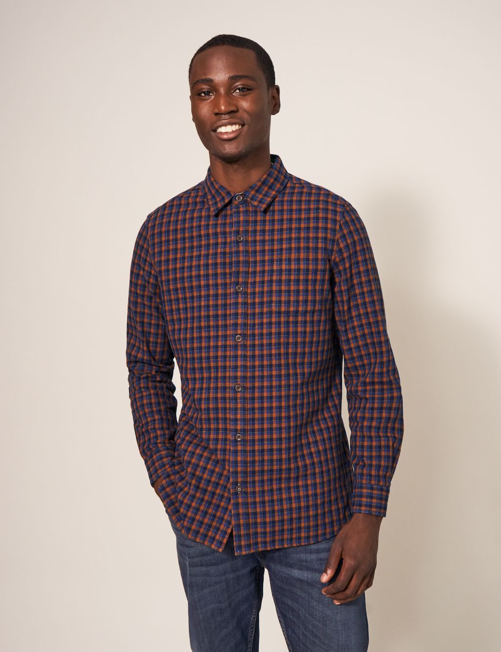 Pure Cotton Twill Check Flannel Shirt image 1