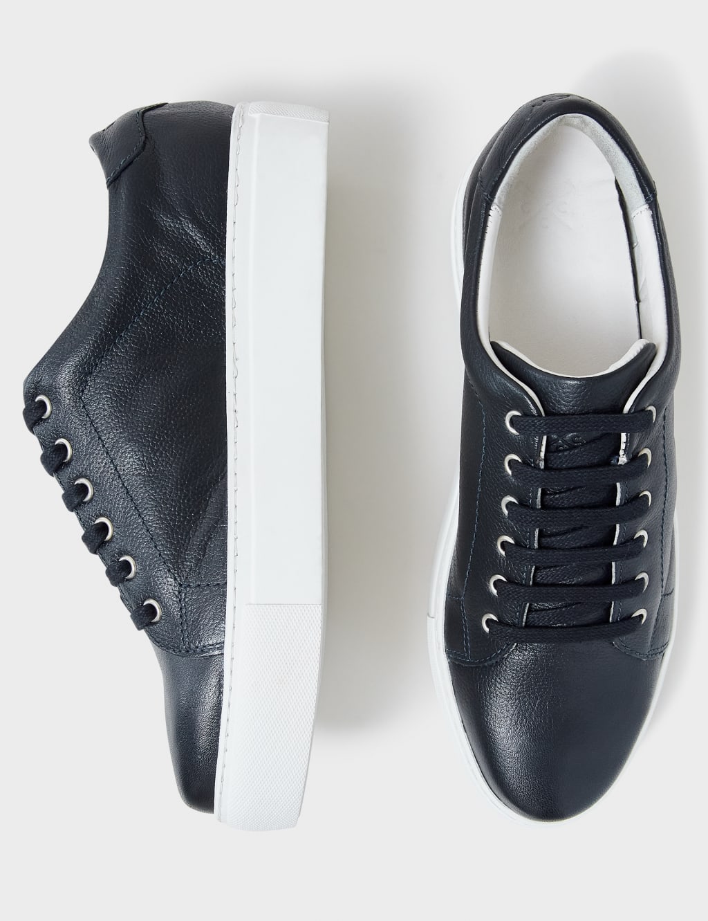 Leather Lace Up Trainers image 3
