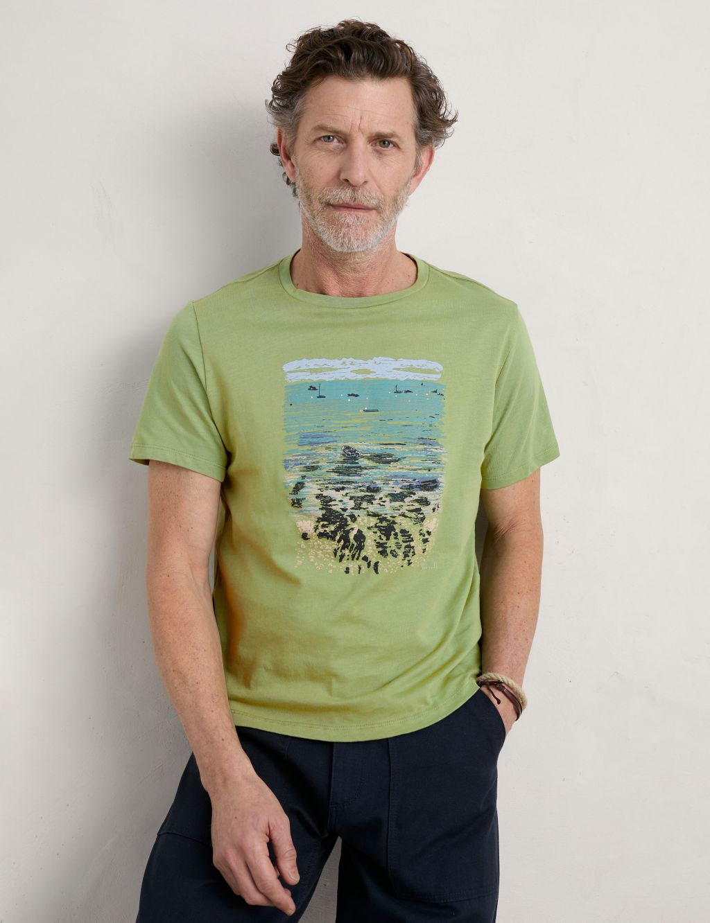 Organic Cotton Sea Graphic T-Shirt image 2