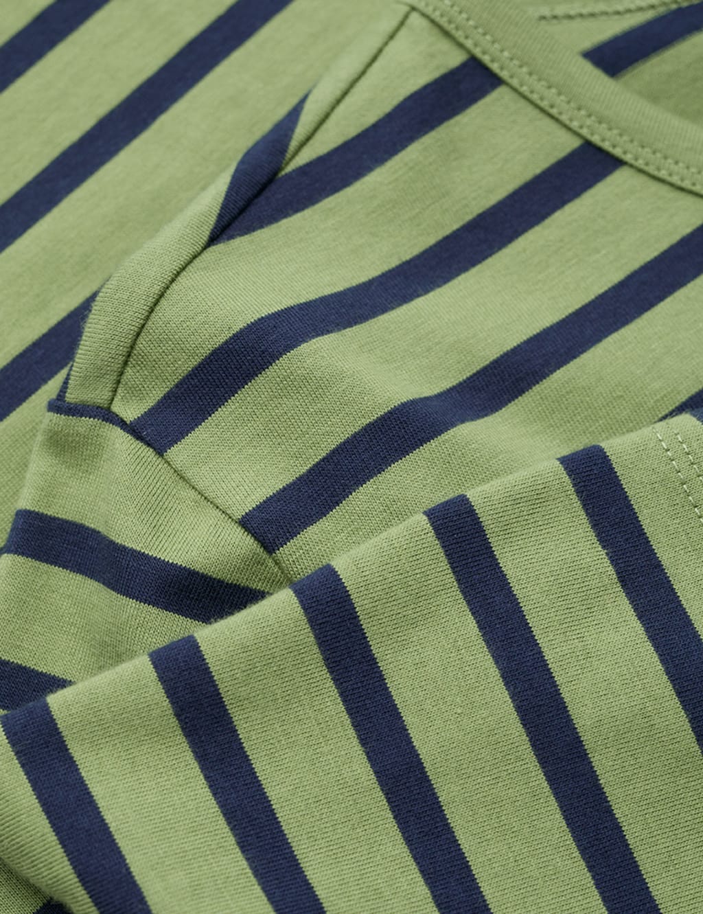 Organic Cotton Striped Crew Neck T-Shirt image 4