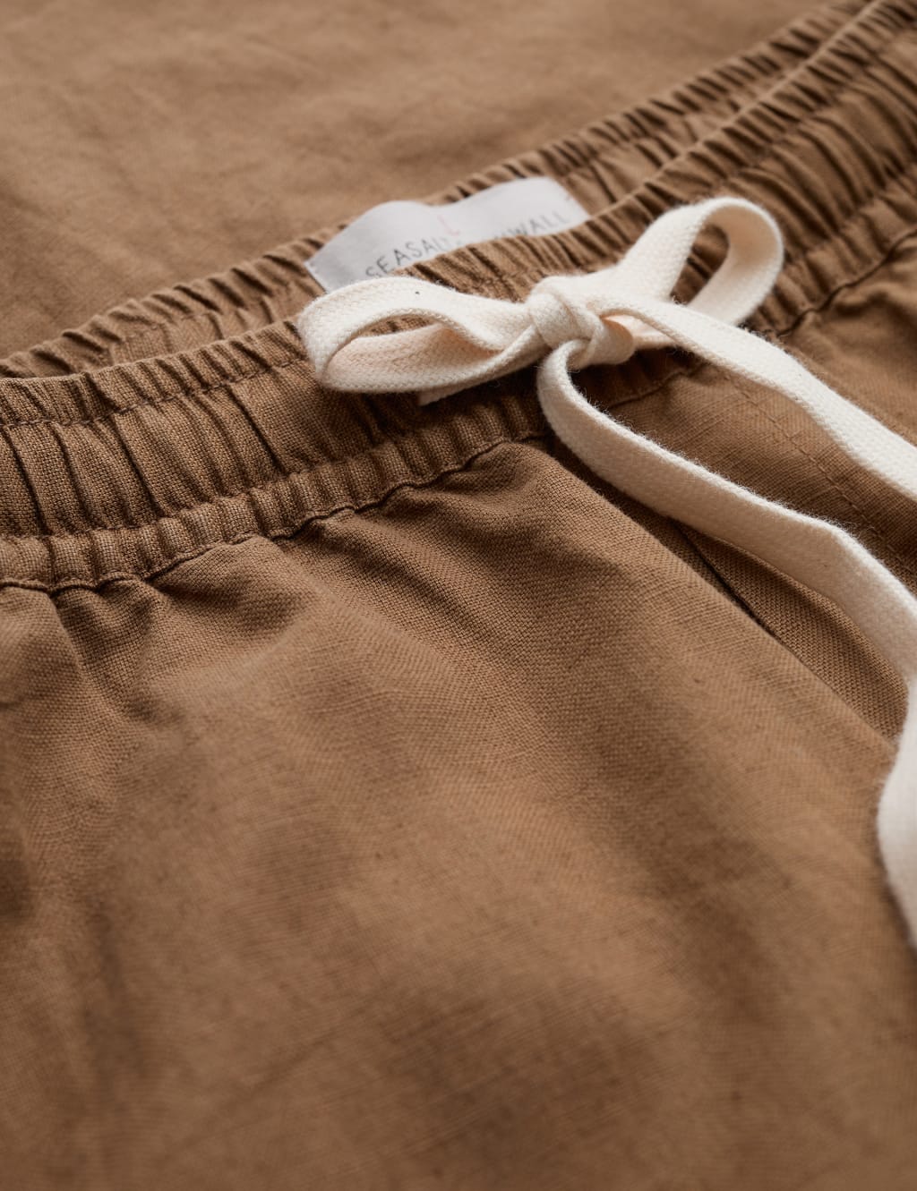 Regular Fit Linen Blend Lightweight Shorts image 4