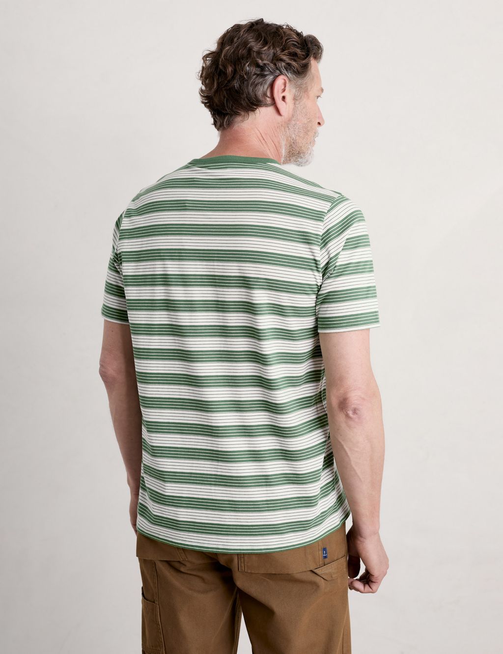 Organic Cotton Striped Crew Neck T-Shirt image 4