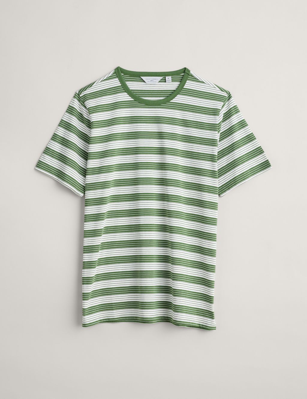 Organic Cotton Striped Crew Neck T-Shirt image 2