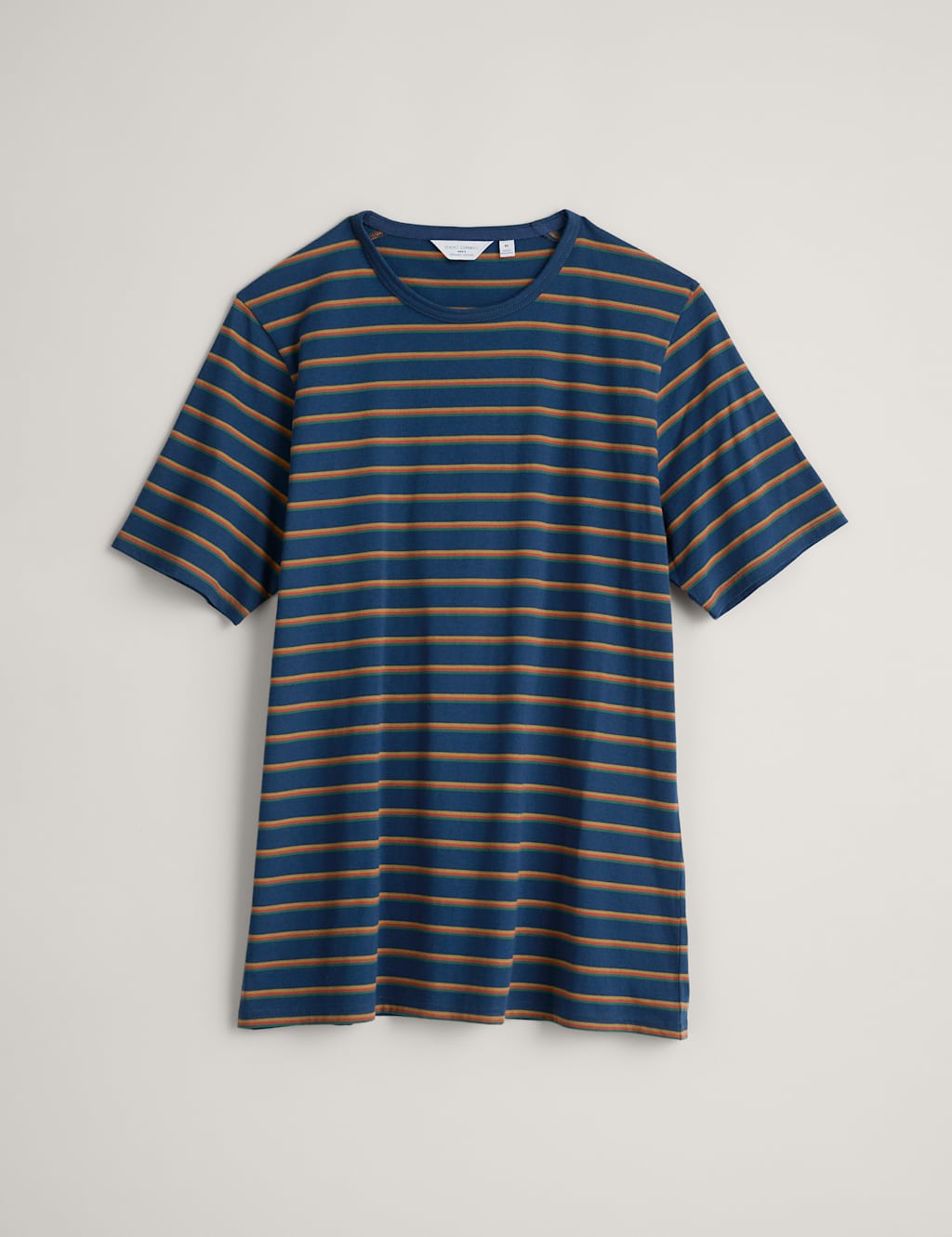 Organic Cotton Striped Crew Neck T-Shirt image 2