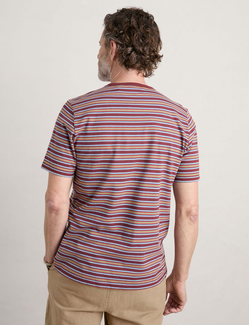 Organic Cotton Striped Crew Neck T-Shirt image 3