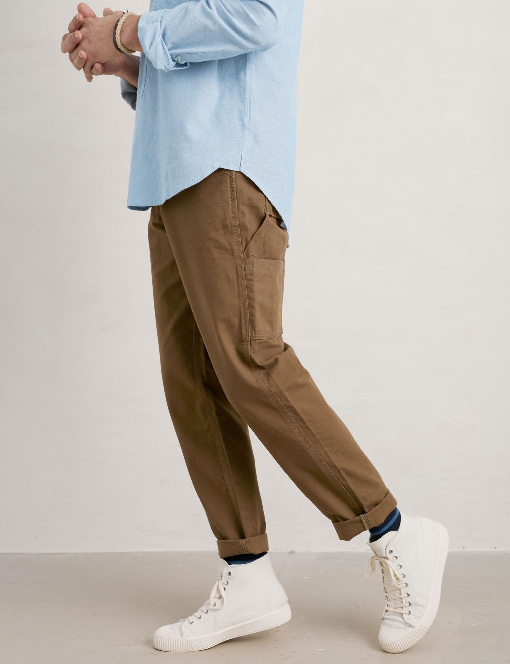 Regular Fit Organic Cotton Cargo Trousers image 2
