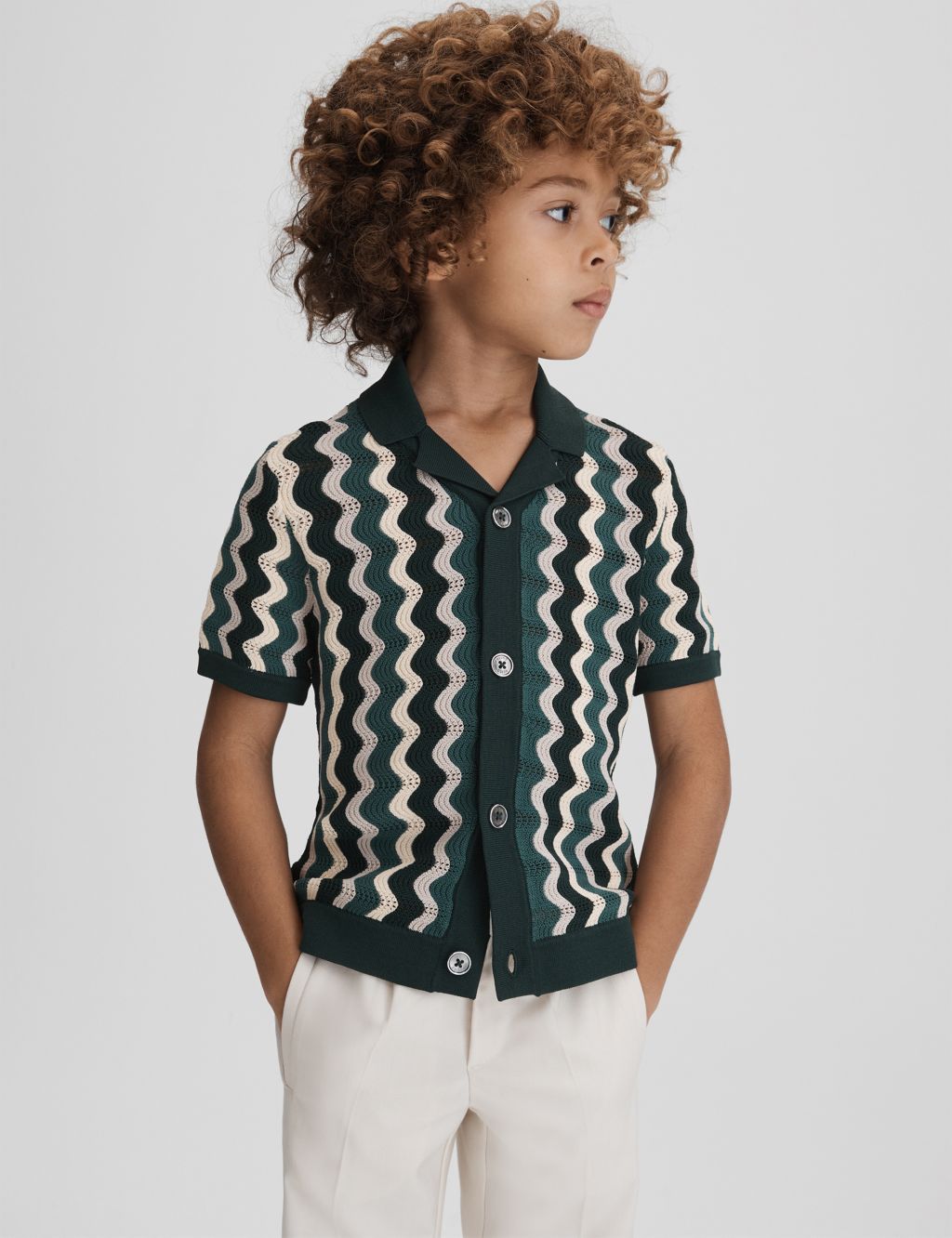 Patterned Knitted Shirt (3-14 Yrs)