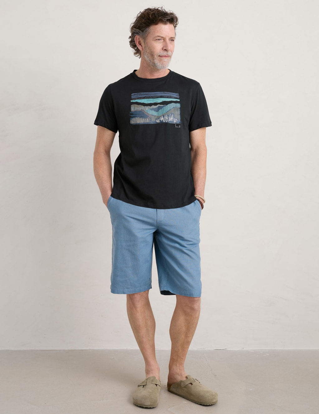 Organic Cotton Coast Print T-Shirt image 1