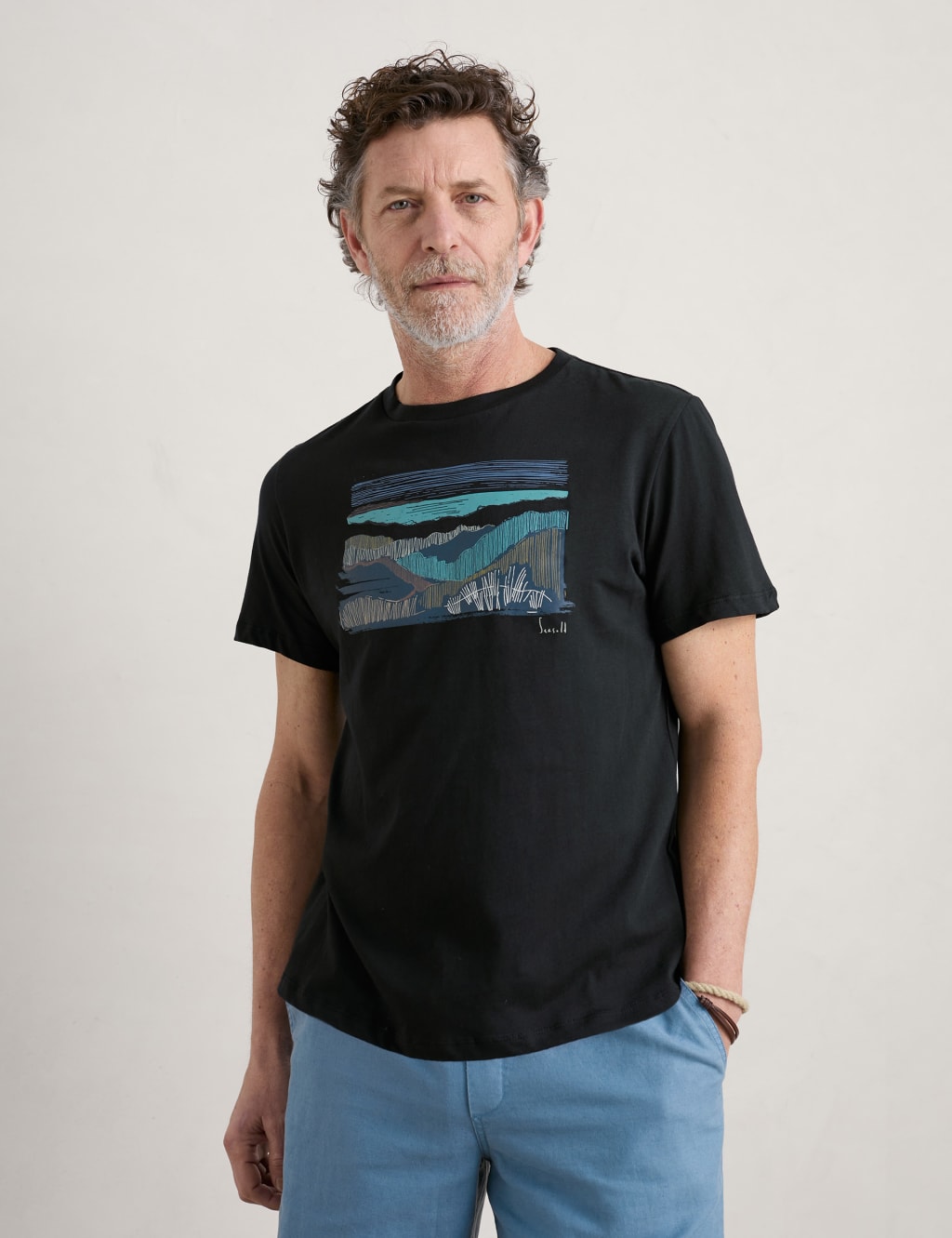 Organic Cotton Coast Print T-Shirt image 2