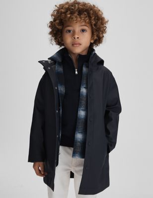 Reiss Boy's Hooded Coat (3-14 Yrs) - 13-14 - Dark Blue, Dark Blue