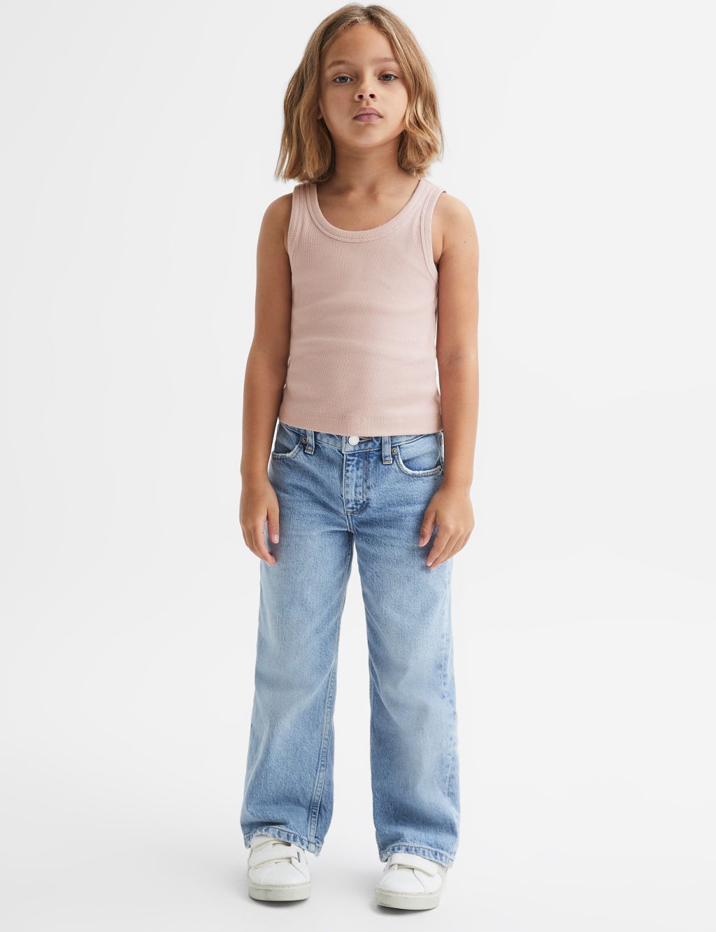 Pure Cotton Ribbed Vest (4-14 Yrs)